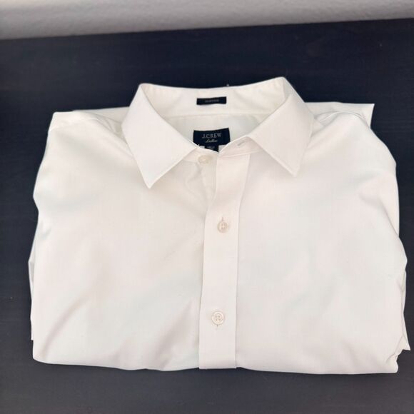 H&M L.O.G.G. Men’s Regular Fit Button Up Shirt Small White Blue Stripe Cotton - Picture 2 of 8